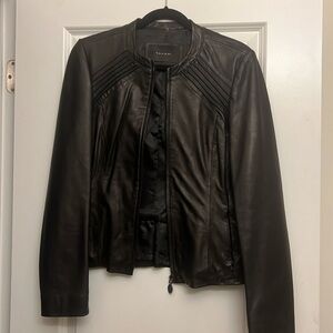 Tahari leather jacket -size 8